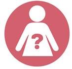 woman icon with a question mark